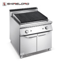 Commercial Central Hot Stainless Steel Gas Lava Rock Grill Machine para venda